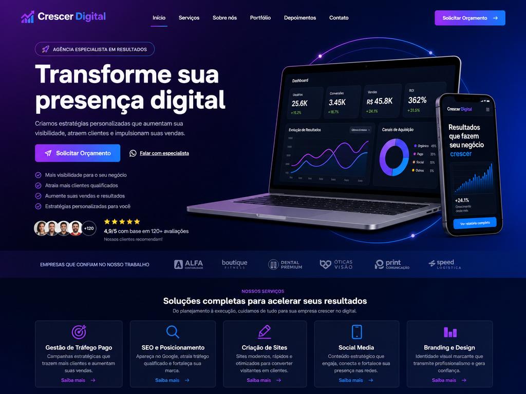 Crescer Digital — landing page